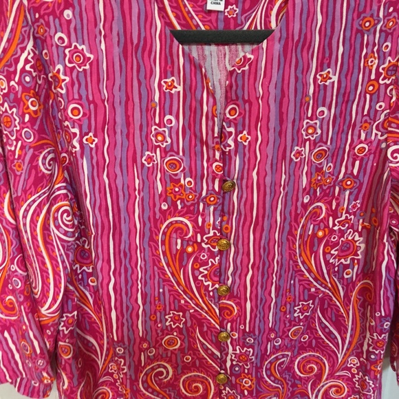 ❤️ Bob Mackie Wearable Art Paisley Floral Tunic - Picture 3 of 8